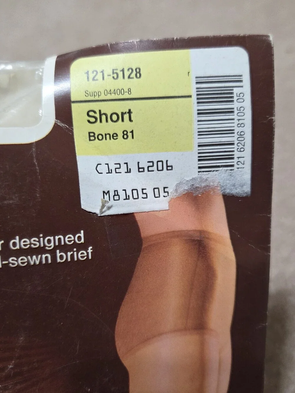 Vintage Jcpenney Pantihose Bone‎ Short 121 Reinforced Toe Contour Nude Heel